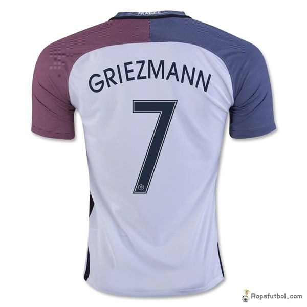 Camiseta Francia Replica Segunda Ropa Griezmann 2016 Blanco